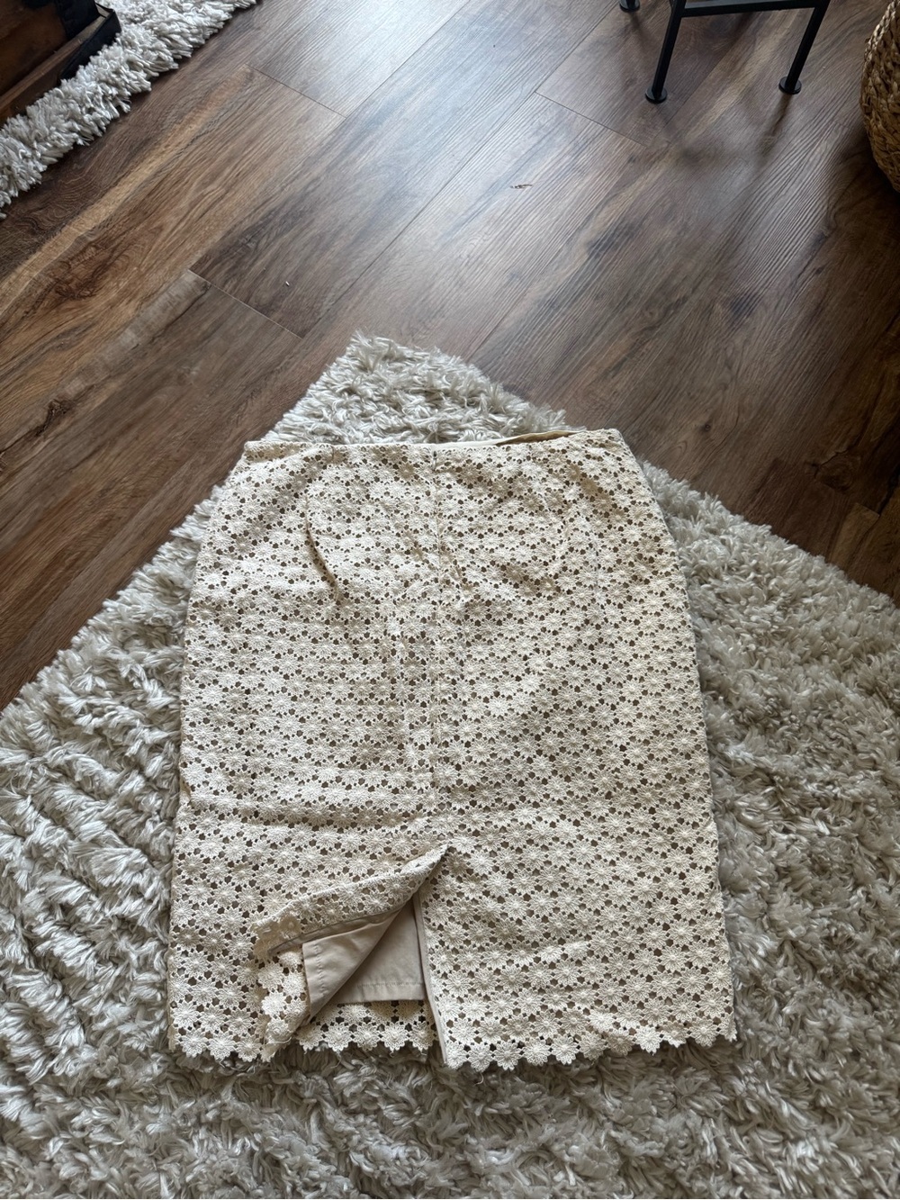 Charter Club Cream Eyelet Pencil Skirt - Picture 5 of 5